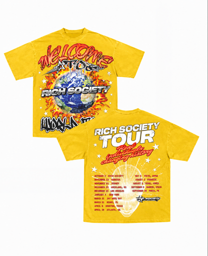 Rich Society World Tour Yellow tee