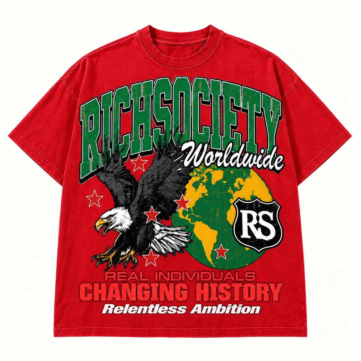 Rich Society Worldwide Eagle Red tee
