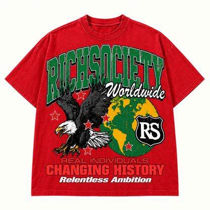 Rich Society Worldwide Eagle Red tee